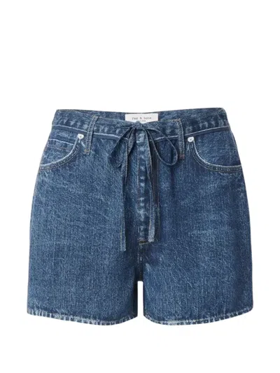 Rag & Bone Miramar Drawstring-fastening Shorts In Blue