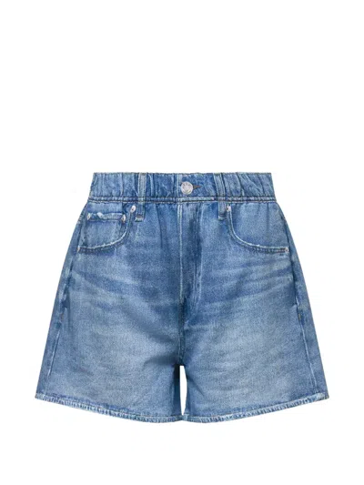 Rag & Bone Miramar Elasticated Walking Shorts In Blue