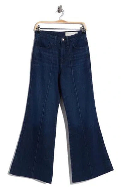 Rag & Bone Stormy High-rise Clinton Wide Leg Flare Jean In Black