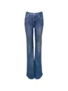 Rag & Bone Rb Miramar Ponte Dahlia Mid Rise Flare Jeans In Blue
