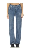 Rag & Bone Miramar Fleece Shea Full Length Jeans In Blue