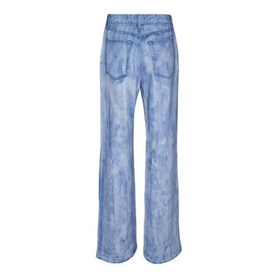 Rag & Bone Miramar Fleece Terry Wide Leg Jeans In Blue