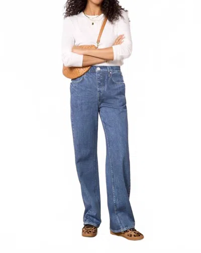 Rag & Bone Miramar Fleece Terry Wide Leg Jeans In Topaz In Multi