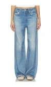 Rag & Bone Miramar Fleece Wide Leg Jeans Jeans In Blue