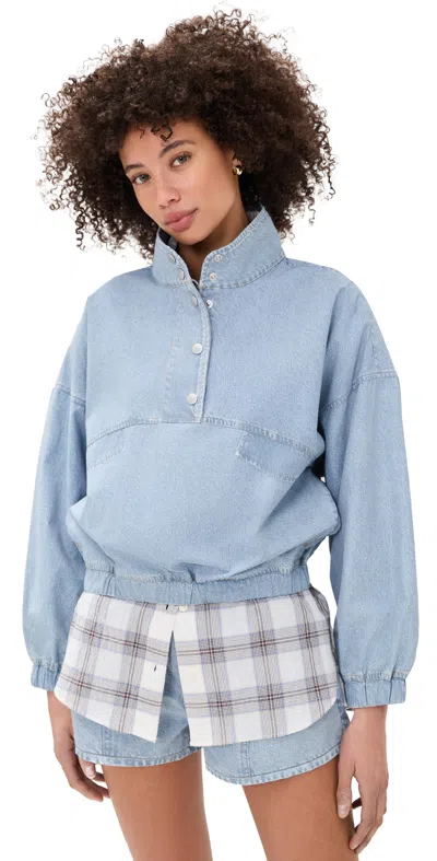 Rag & Bone Miramar Flyweight Pullover Shalr In Blue