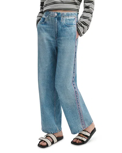 Rag & Bone Miramar High Rise Ankle Track Jeans In Valen/lavender In Blue