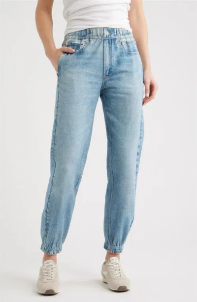 Rag & Bone Miramar High Waist French Terry Jogger Jeans In Blue