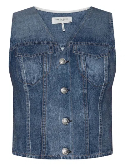 Rag & Bone Miramar Isabella Vest In Blue