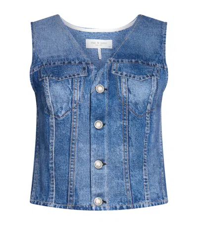 Rag & Bone Miramar Isabella Vest In Blue