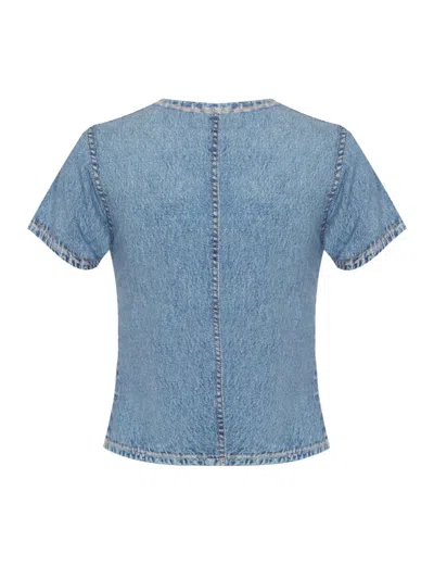 Rag & Bone Miramar Jersey Baby Tee In Blue