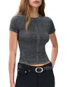 Rag & Bone Miramar Jersey Baby Tee In Black