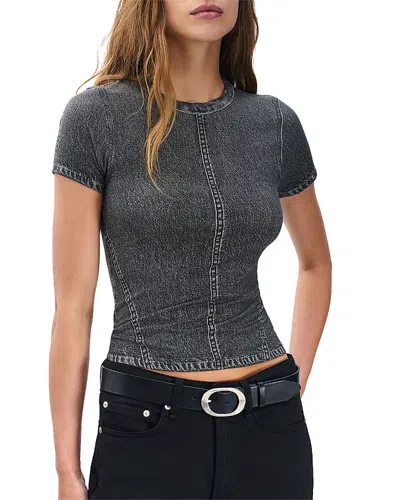 Rag & Bone Miramar Jersey Baby Tee In Black