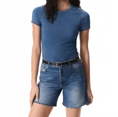 Rag & Bone Miramar Jersey Baby Tee In Cosmos In Blue