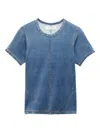 Rag & Bone Miramar Crewneck Baby Tee In Blue