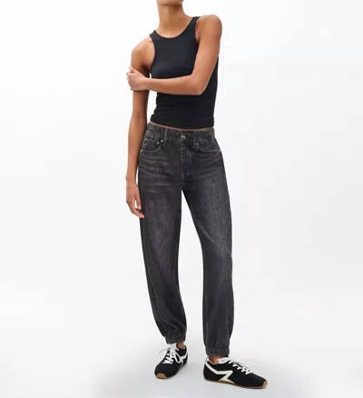 Rag & Bone Miramar Jogger Cotton Terry Sweatpant Jeans In Black