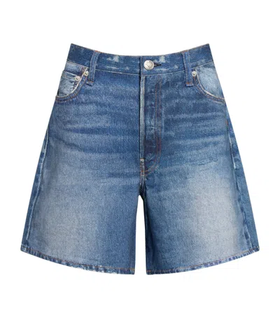 Rag & Bone Miramar Kaia Shorts In Blue