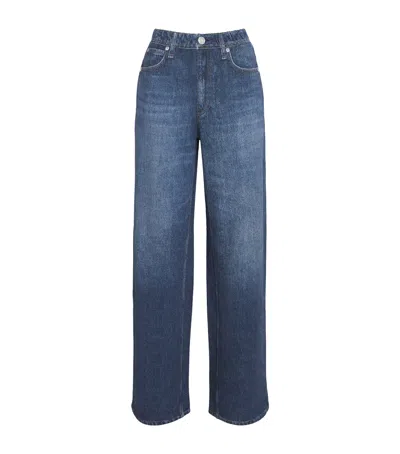 Rag & Bone Miramar Low-rise Wide-leg Jeans In Blue