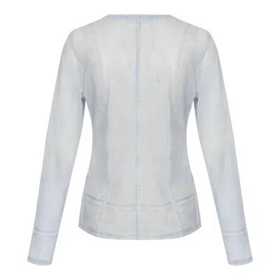 Rag & Bone Miramar Mesh Long Sleeve Top In White