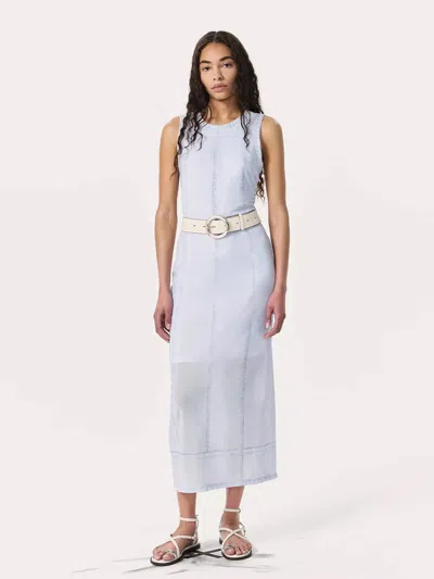 Rag & Bone Miramar Mesh Midi Dress In Blue