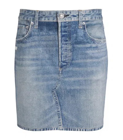 Rag & Bone Miramar Mini Skirt In Blue