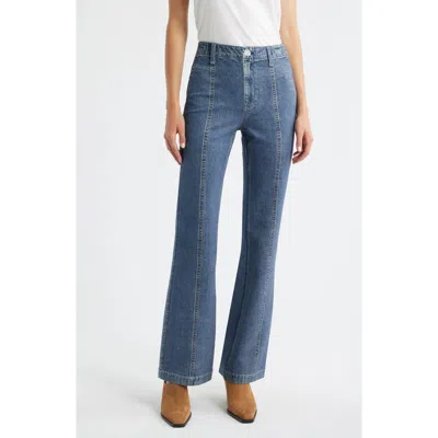 Rag & Bone Miramar Olivia High Waist Wide Leg Ponte Pants In Blue