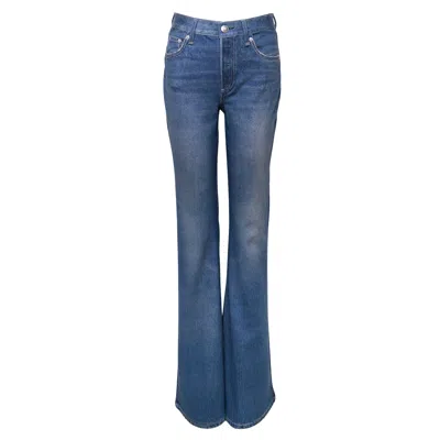 Rag & Bone Miramar Ponte Dahlia Mid Rise Jeans In Blue