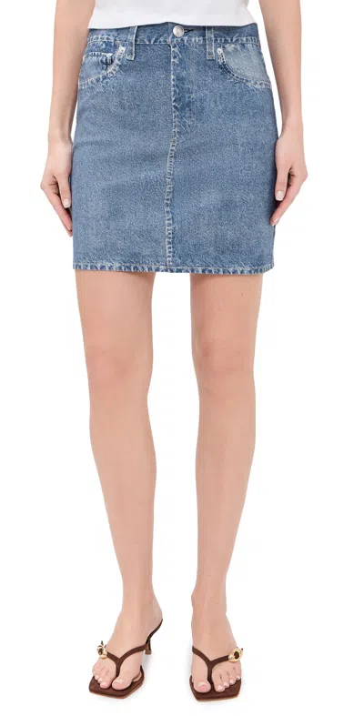 Rag & Bone Miramar Ponte Mini Skirt Arlo In Blue