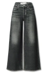 Rag & Bone Miramar Ponte Sofie High Waist Wide Leg Jeans In Black