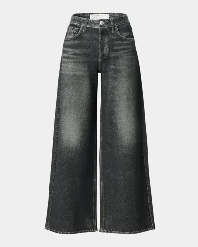 Rag & Bone Miramar Ponte Sofie Wide-leg Jeans In Black