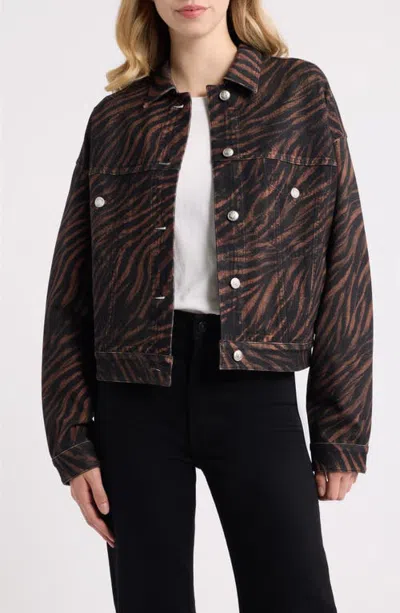 Rag & Bone Miramar Ponte Zebra Trucker Jacket In Animal Print
