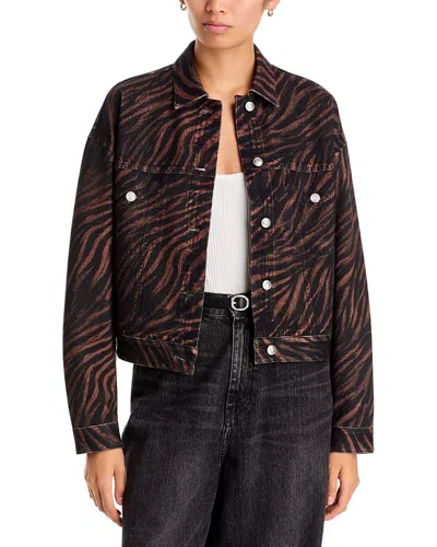 Rag & Bone Miramar Printed Trucker Jacket In Brown