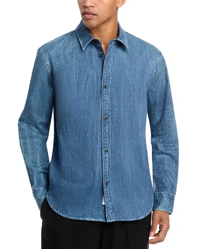 Rag & Bone Miramar Relaxed Fit Stretch Twill Shirt In Blue