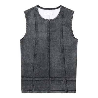 Rag & Bone Miramar Rib Muscle Tank Top In Neutral