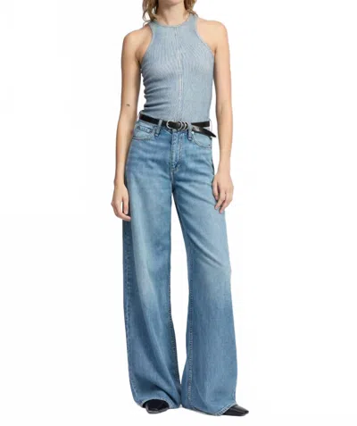 Rag & Bone Miramar Rib Tank In Antonia In Blue