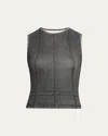 Rag & Bone Miramar Stretch Cotton Rib Muscle Tank In Gray