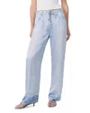 Rag & Bone Miramar Phoebe Faux Denim Satin Pants In Blue