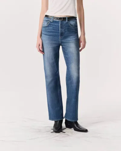 Rag & Bone Miramar Shea High-rise Ankle Jeans In Blue