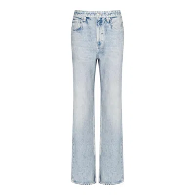 Rag & Bone Miramar Shea High-rise Relaxed Straight Pants In Blue