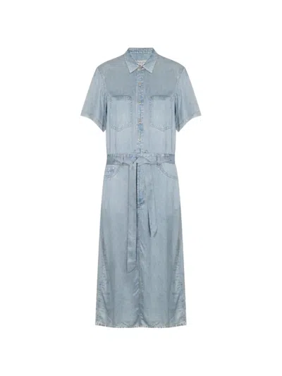 Rag & Bone Miramar Shirt Midi Dress In Blue
