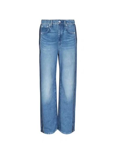 Rag & Bone Miramar Side-fray Trousers In Blue