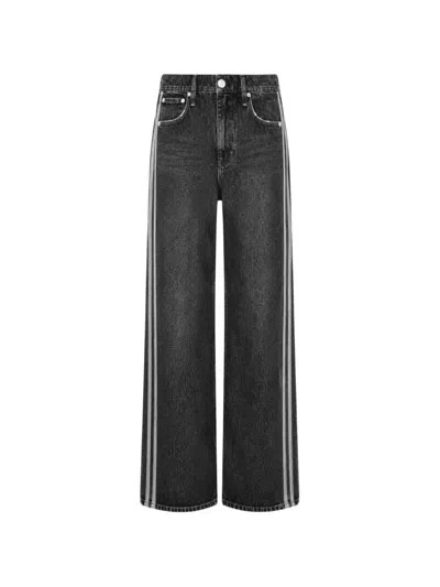 Rag & Bone Miramar Side-stripe Jeans In Black