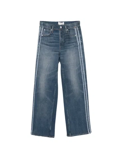 Rag & Bone Miramar Side-stripe Trousers In Blue