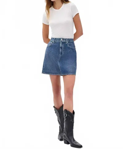 Rag & Bone Miramar Skirt In Woodside In Blue