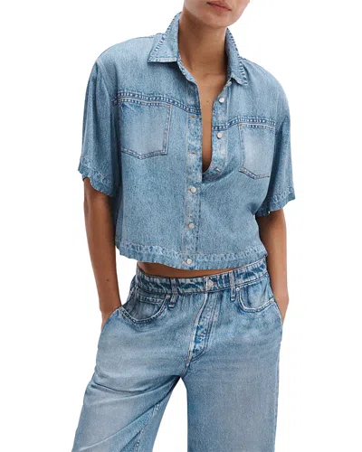 Rag & Bone Miramar Slink Abby Top In Blue