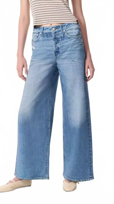 Rag & Bone Miramar Sofie Flare Wide Leg Jeans In Minetta In Blue