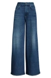 Rag & Bone Miramar Sofie High Waist Ankle Wide Leg Terry Sweatpant Jeans In Blue