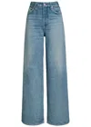 Rag & Bone Miramar Sofie Jeans-print Terry Trousers In Blue