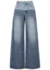 Rag & Bone Miramar Sofie Printed Chambray Trousers In Blue