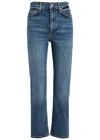 Rag & Bone Miramar Sofie Wide-leg Chambrey Trousers In Blue