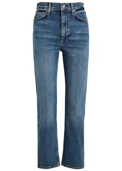 Rag & Bone Miramar Sofie Wide-leg Chambrey Trousers In Blue